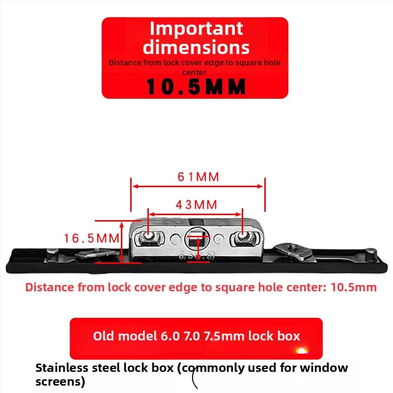 Alumíniumötvözetű bukóablak zárdoboza: átviteli zártest és teleszkópos zár, összekötő záralkatrészek