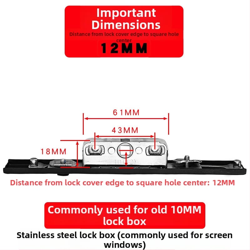 Alumíniumötvözetű bukóablak zárdoboza: átviteli zártest és teleszkópos zár, összekötő záralkatrészek