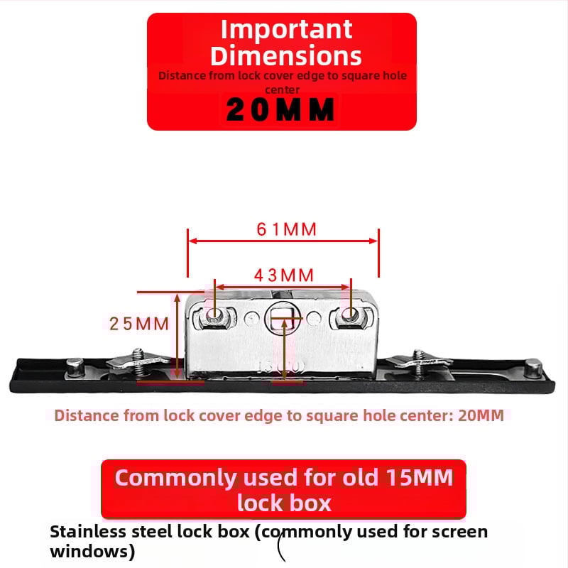 Alumíniumötvözetű bukóablak zárdoboza: átviteli zártest és teleszkópos zár, összekötő záralkatrészek