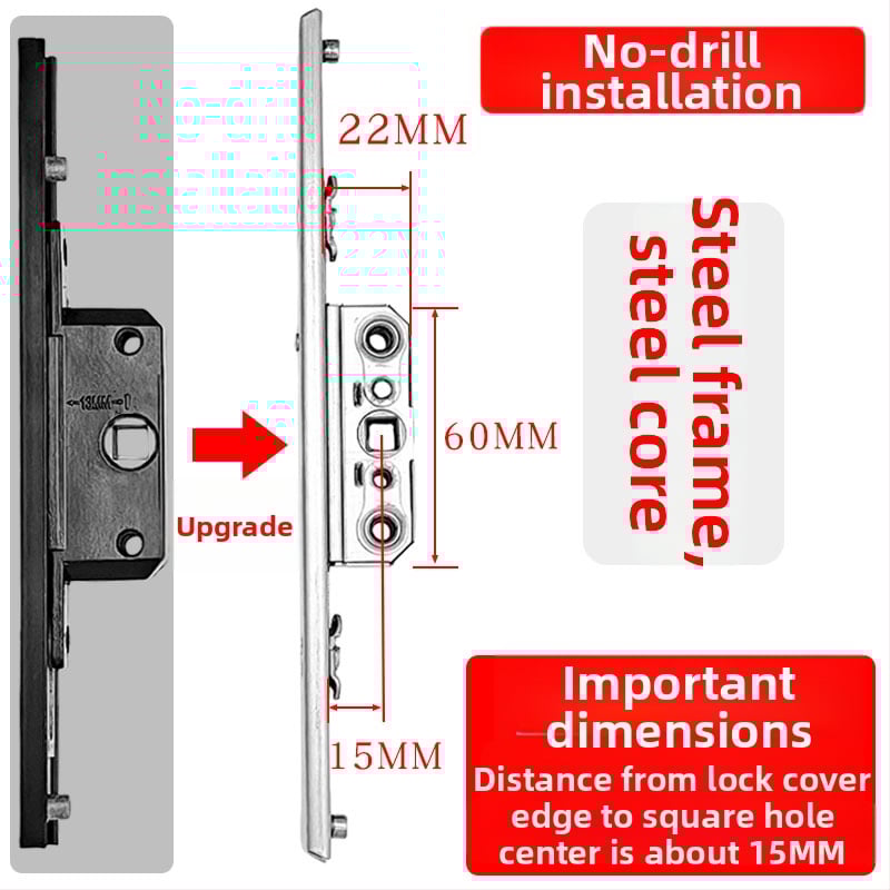 Alumíniumötvözetű bukóablak zárdoboza: átviteli zártest és teleszkópos zár, összekötő záralkatrészek