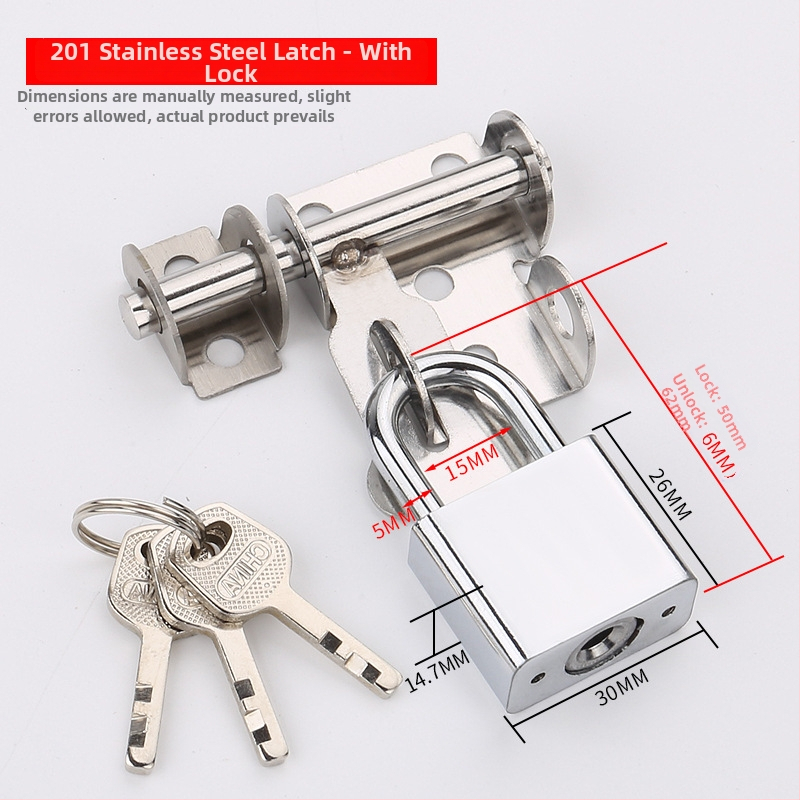 Дверна зацепка от неръждаема стомана – Solid Latch, корпус на заключващ Mechanizъм, за дървени врати, стил лайт лукс
