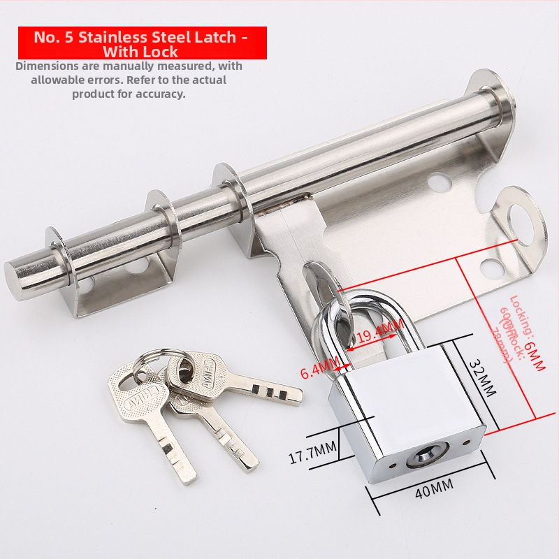 Дверна зацепка от неръждаема стомана – Solid Latch, корпус на заключващ Mechanizъм, за дървени врати, стил лайт лукс