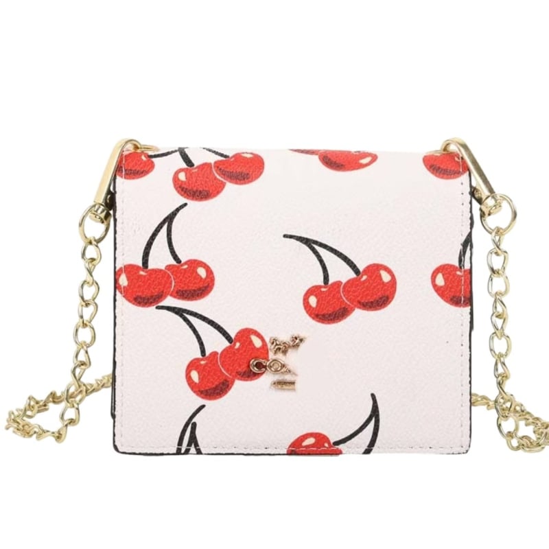 Πορτοφόλι με αλυσίδα και θήκη για κάρτες, PU δέρμα, οριζόντιο τετράγωνο σχήμα, άνοιγμα με καπάκι, εσωτερικός θήκη για έγγραφα και λαμινοποιημένη τσέπη με φερμουάρ, τσάντα με καπάκι, ένα λουρί ώμου, Καλοκαίρι 2024