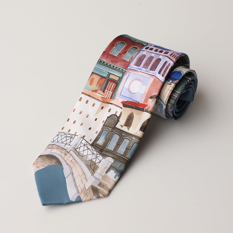 Γραβάτα - εκτυπωμένο πολυεστερικό νήμα, στυλ βέλους, ανδρική/unisex