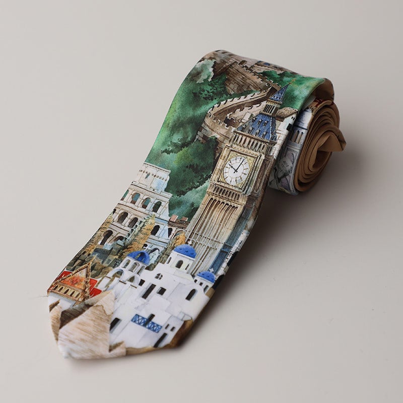 Γραβάτα - εκτυπωμένο πολυεστερικό νήμα, στυλ βέλους, ανδρική/unisex