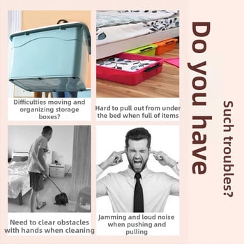 Ringing мини безшумни въртящи се ролки за мебели (ABS + неръждаема стомана)