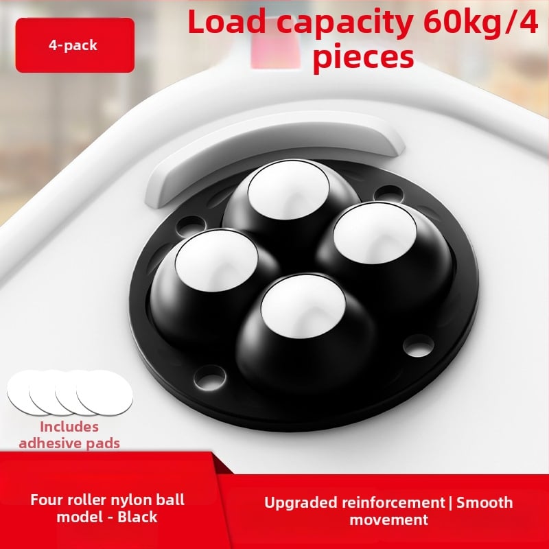 Ringing мини безшумни въртящи се ролки за мебели (ABS + неръждаема стомана)
