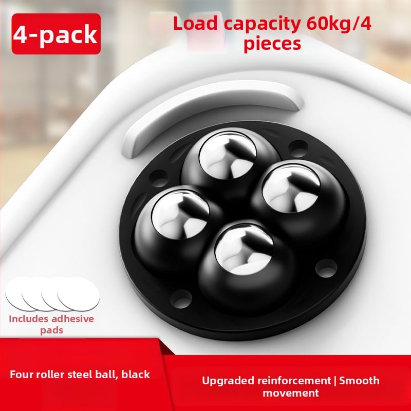 Ringing мини безшумни въртящи се ролки за мебели (ABS + неръждаема стомана)