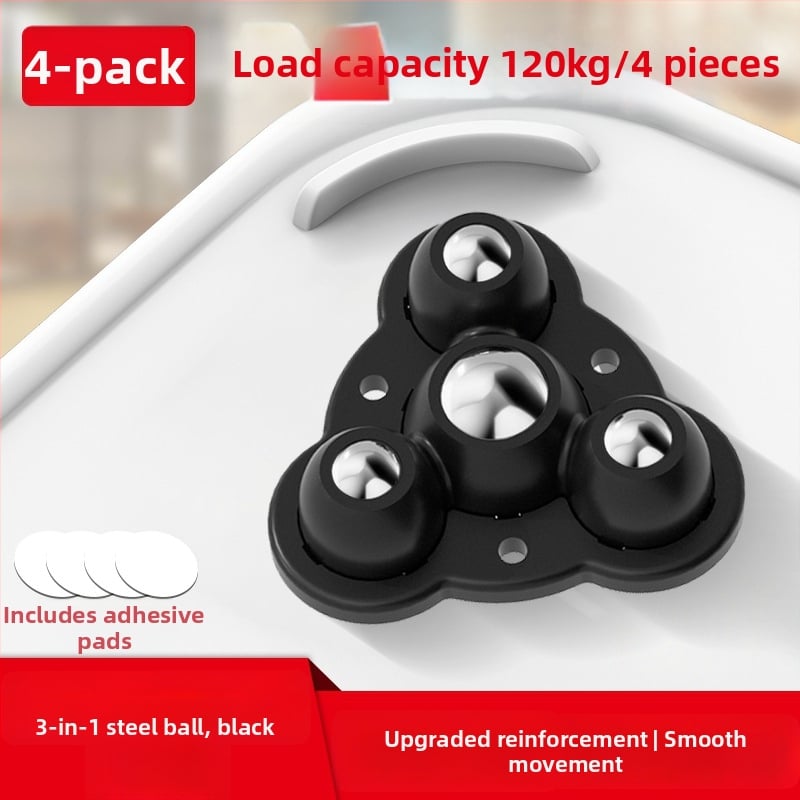 Ringing мини безшумни въртящи се ролки за мебели (ABS + неръждаема стомана)