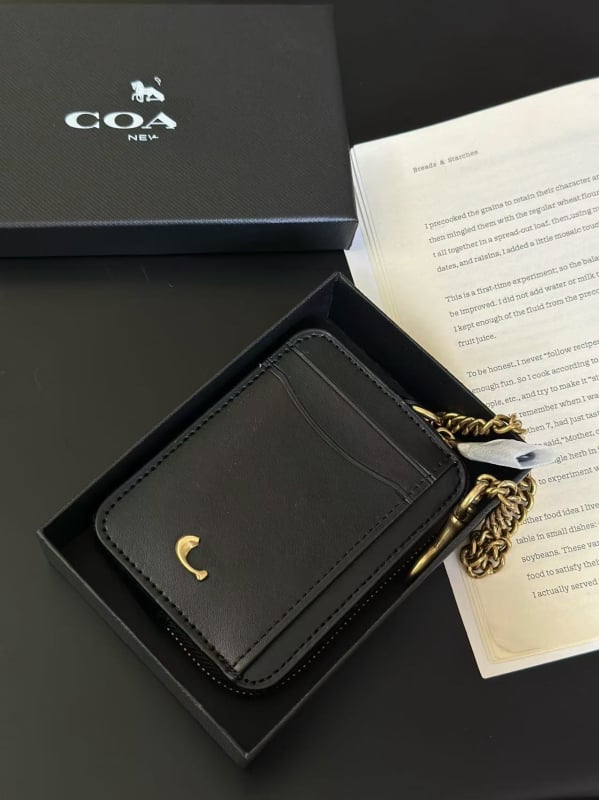 Portofel pentru carduri și portofel pentru monede cu cutie cadou, PVC, 1 buzunar pliant, căptușeală poliester-bumbac, lansare primăvara 2025