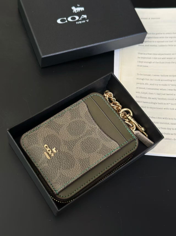 Portofel pentru carduri și portofel pentru monede cu cutie cadou, PVC, 1 buzunar pliant, căptușeală poliester-bumbac, lansare primăvara 2025