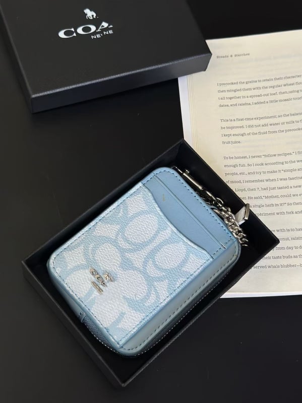 Portofel pentru carduri și portofel pentru monede cu cutie cadou, PVC, 1 buzunar pliant, căptușeală poliester-bumbac, lansare primăvara 2025