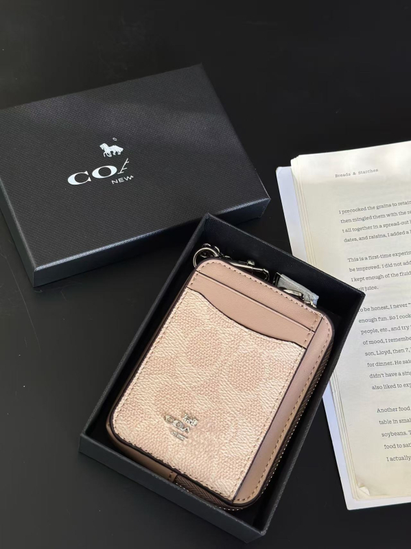 Portofel pentru carduri și portofel pentru monede cu cutie cadou, PVC, 1 buzunar pliant, căptușeală poliester-bumbac, lansare primăvara 2025