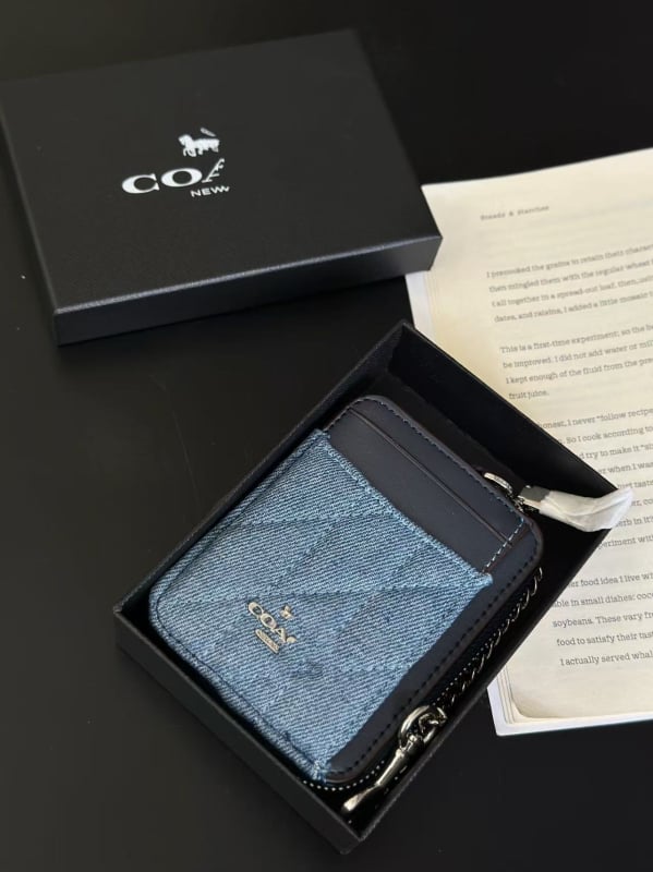 Portofel pentru carduri și portofel pentru monede cu cutie cadou, PVC, 1 buzunar pliant, căptușeală poliester-bumbac, lansare primăvara 2025