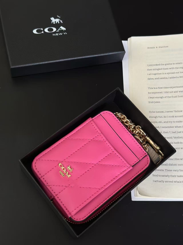 Portofel pentru carduri și portofel pentru monede cu cutie cadou, PVC, 1 buzunar pliant, căptușeală poliester-bumbac, lansare primăvara 2025