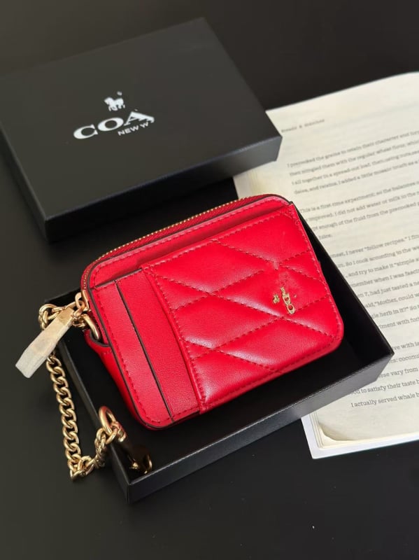 Portofel pentru carduri și portofel pentru monede cu cutie cadou, PVC, 1 buzunar pliant, căptușeală poliester-bumbac, lansare primăvara 2025