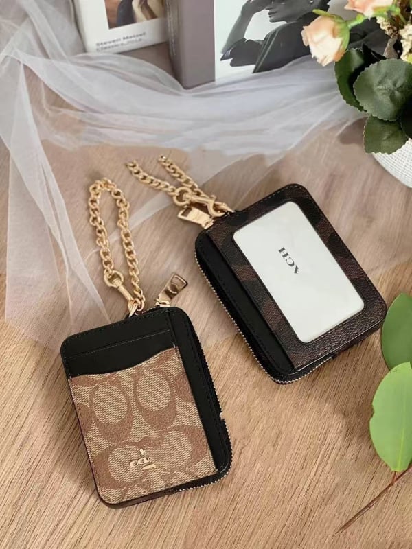 Portofel pentru carduri și portofel pentru monede cu cutie cadou, PVC, 1 buzunar pliant, căptușeală poliester-bumbac, lansare primăvara 2025