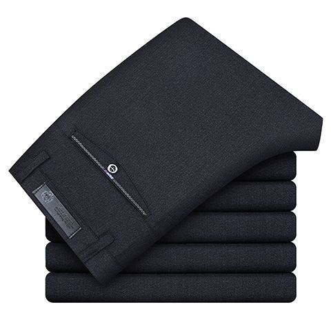 Ανδρικά παντελόνια casual με επένδυση φλίς, υψηλή μέση, ίσια γραμμή, πολυεστέρας