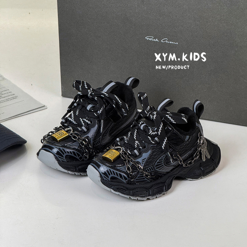 Detské zimné topánky typu Dad Shoes, horná časť: Super Fiber, magické zapínanie, unisex, športový štýl