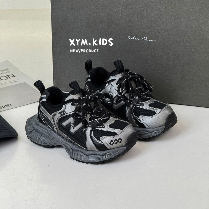 Detské zimné topánky typu Dad Shoes, horná časť: Super Fiber, magické zapínanie, unisex, športový štýl