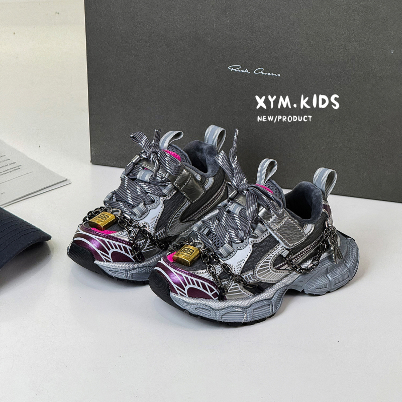 Detské zimné topánky typu Dad Shoes, horná časť: Super Fiber, magické zapínanie, unisex, športový štýl