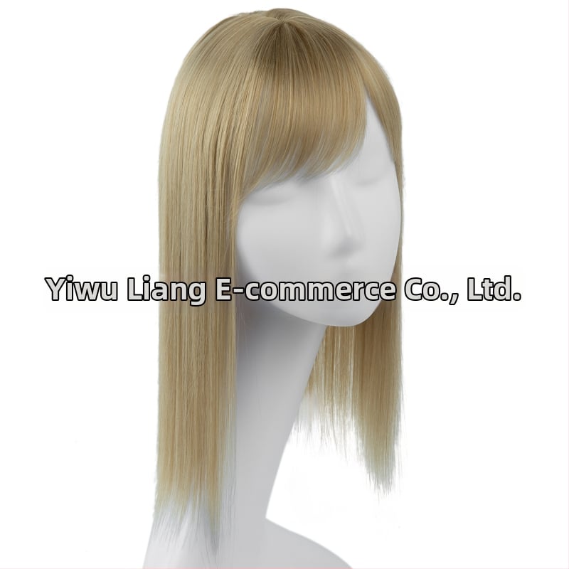 Perucă pentru femei - Piesă lungă, dreaptă cu breton 3D, procesare mecanizată, mătase rezistentă la temperaturi înalte, poate fi coafată și vopsită