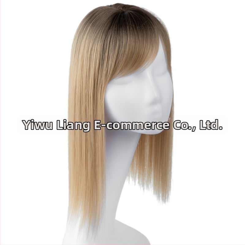 Perucă pentru femei - Piesă lungă, dreaptă cu breton 3D, procesare mecanizată, mătase rezistentă la temperaturi înalte, poate fi coafată și vopsită