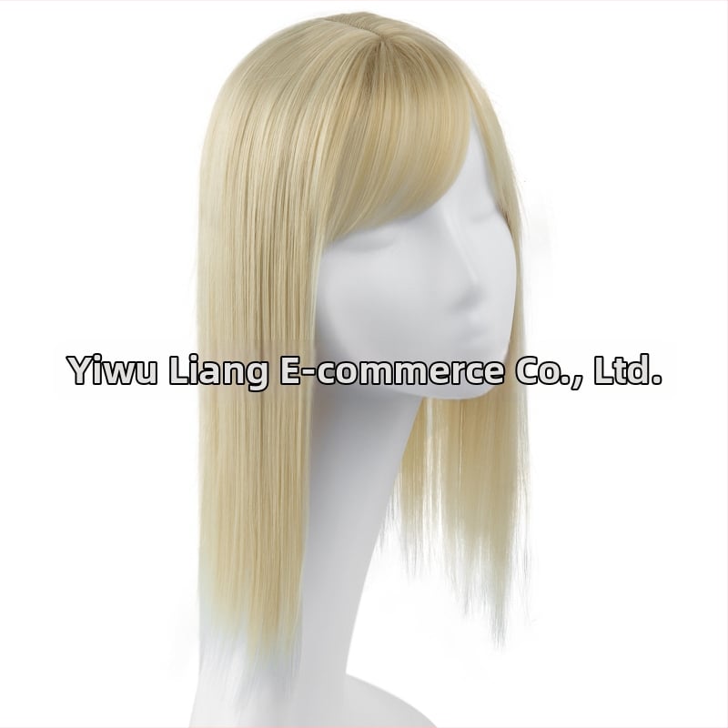 Perucă pentru femei - Piesă lungă, dreaptă cu breton 3D, procesare mecanizată, mătase rezistentă la temperaturi înalte, poate fi coafată și vopsită