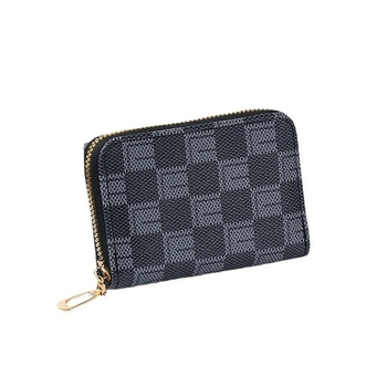 Акордеонен държач за карти с множество джобове – PVC материал, буквена шарка, Yanxi, унисекс, ултралек, антикрадба, подплата полиестер