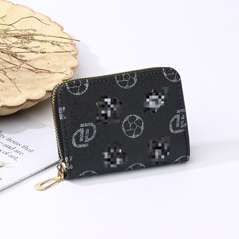 Акордеонен държач за карти с множество джобове – PVC материал, буквена шарка, Yanxi, унисекс, ултралек, антикрадба, подплата полиестер