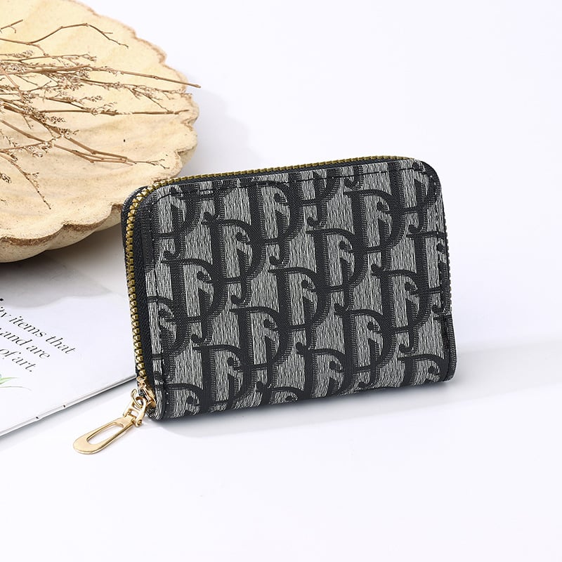 Акордеонен държач за карти с множество джобове – PVC материал, буквена шарка, Yanxi, унисекс, ултралек, антикрадба, подплата полиестер