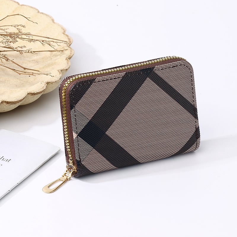 Акордеонен държач за карти с множество джобове – PVC материал, буквена шарка, Yanxi, унисекс, ултралек, антикрадба, подплата полиестер