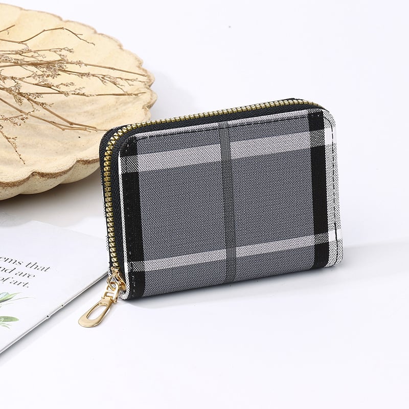 Акордеонен държач за карти с множество джобове – PVC материал, буквена шарка, Yanxi, унисекс, ултралек, антикрадба, подплата полиестер