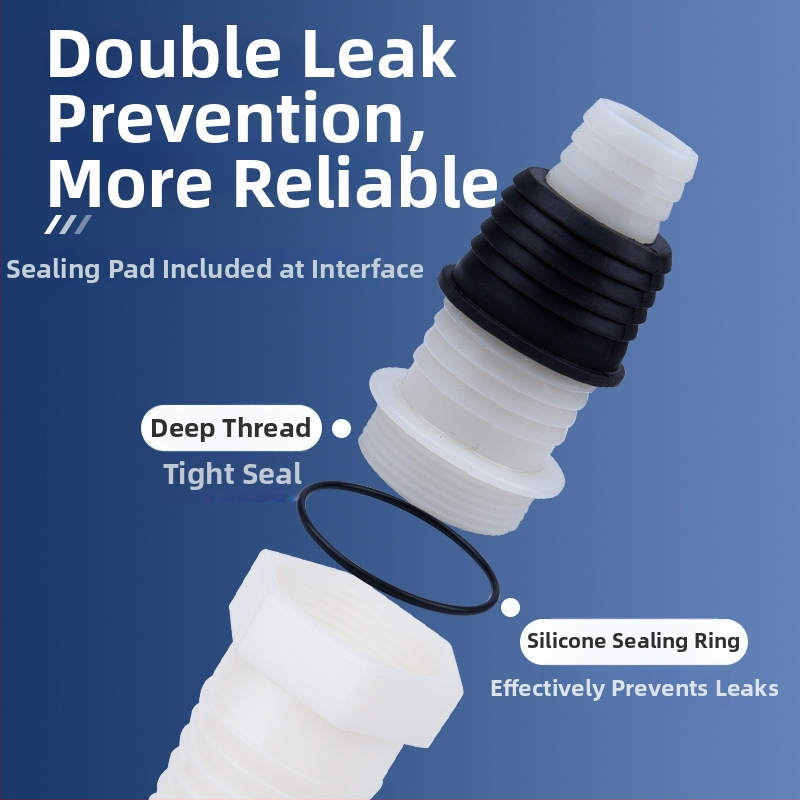 Prívod odvodnenia práčky, Y-tvarované rozvetvenie, predĺženie hadice s tromi koncami, spoj na podlahový odtok (Značka: iná; Certifikácia: Žiadna; Materiál: predvolený; Štýl: moderný a minimalistický)