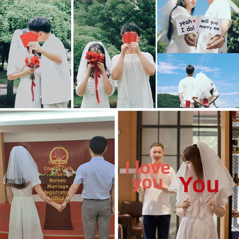 Νυφικό αξεσουάρ κεφαλής με βέλο — μοντέρνο μινιμαλιστικό στυλ για ζευγάρι, μάρκα Unique, Χειμώνας 2022