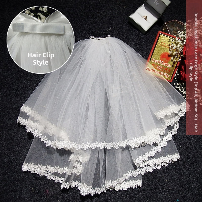 Νυφικό αξεσουάρ κεφαλής με βέλο — μοντέρνο μινιμαλιστικό στυλ για ζευγάρι, μάρκα Unique, Χειμώνας 2022