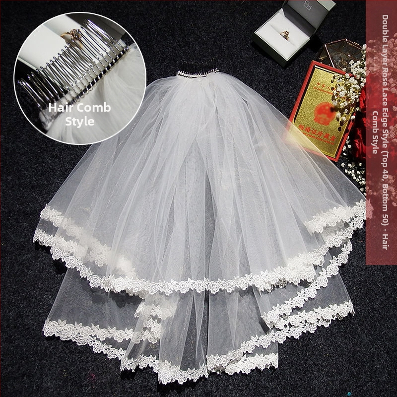 Νυφικό αξεσουάρ κεφαλής με βέλο — μοντέρνο μινιμαλιστικό στυλ για ζευγάρι, μάρκα Unique, Χειμώνας 2022