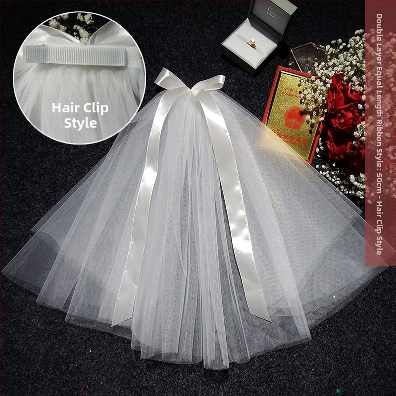 Νυφικό αξεσουάρ κεφαλής με βέλο — μοντέρνο μινιμαλιστικό στυλ για ζευγάρι, μάρκα Unique, Χειμώνας 2022