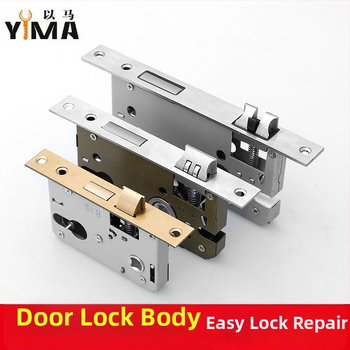 Rukoväťový zámok pre vnútorné drevené dvere — mechanický zámok, zapustená inštalácia, univerzálny valec, modely 5045/5845/7255