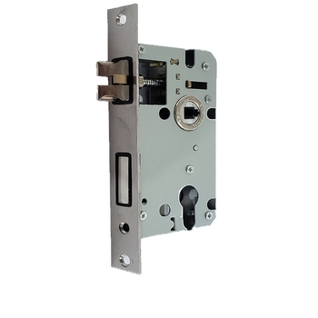 Rukoväťový zámok pre vnútorné drevené dvere — mechanický zámok, zapustená inštalácia, univerzálny valec, modely 5045/5845/7255