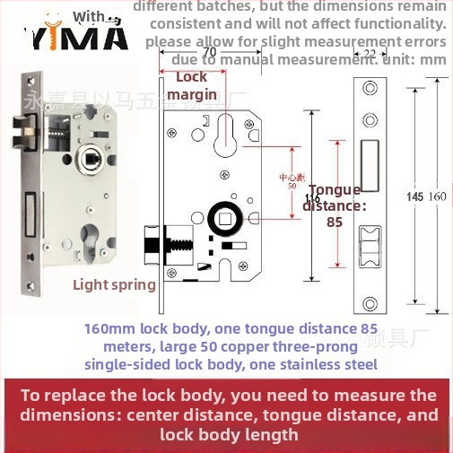 Rukoväťový zámok pre vnútorné drevené dvere — mechanický zámok, zapustená inštalácia, univerzálny valec, modely 5045/5845/7255