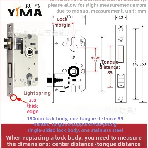 Rukoväťový zámok pre vnútorné drevené dvere — mechanický zámok, zapustená inštalácia, univerzálny valec, modely 5045/5845/7255