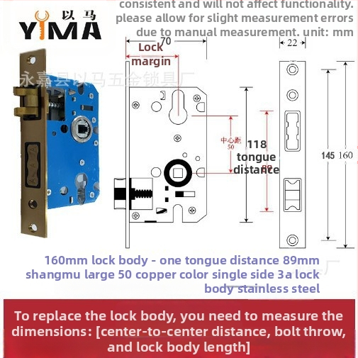 Rukoväťový zámok pre vnútorné drevené dvere — mechanický zámok, zapustená inštalácia, univerzálny valec, modely 5045/5845/7255