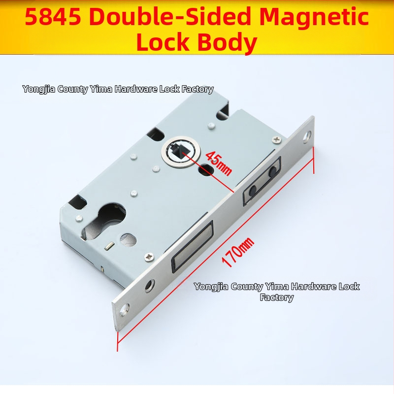 Rukoväťový zámok pre vnútorné drevené dvere — mechanický zámok, zapustená inštalácia, univerzálny valec, modely 5045/5845/7255