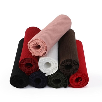 Памучна еластична рибено‑плетена тъкан за суитчър, с ръбове и маншети, шумопоглъщаща пяна