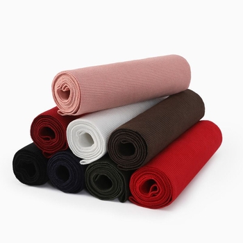 Памучна еластична рибено‑плетена тъкан за суитчър, с ръбове и маншети, шумопоглъщаща пяна