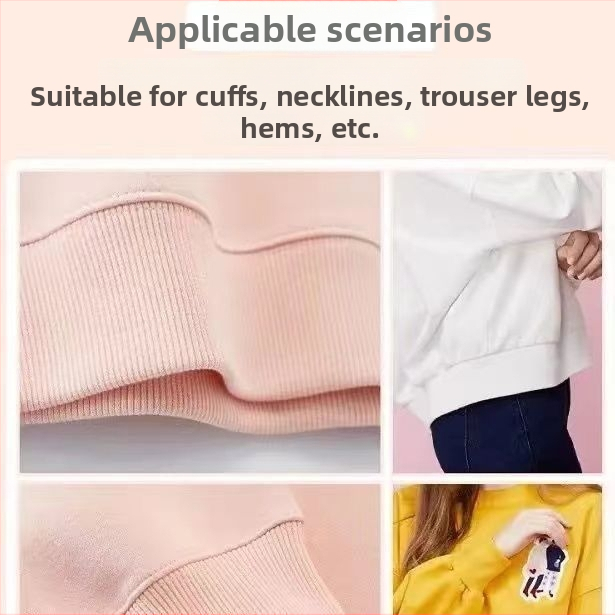 Bavlnený elastický žebrový pletený materiál na mikinu, s žebrovanými manžetami a výstrihom, zvukovo pohlcujúca pena