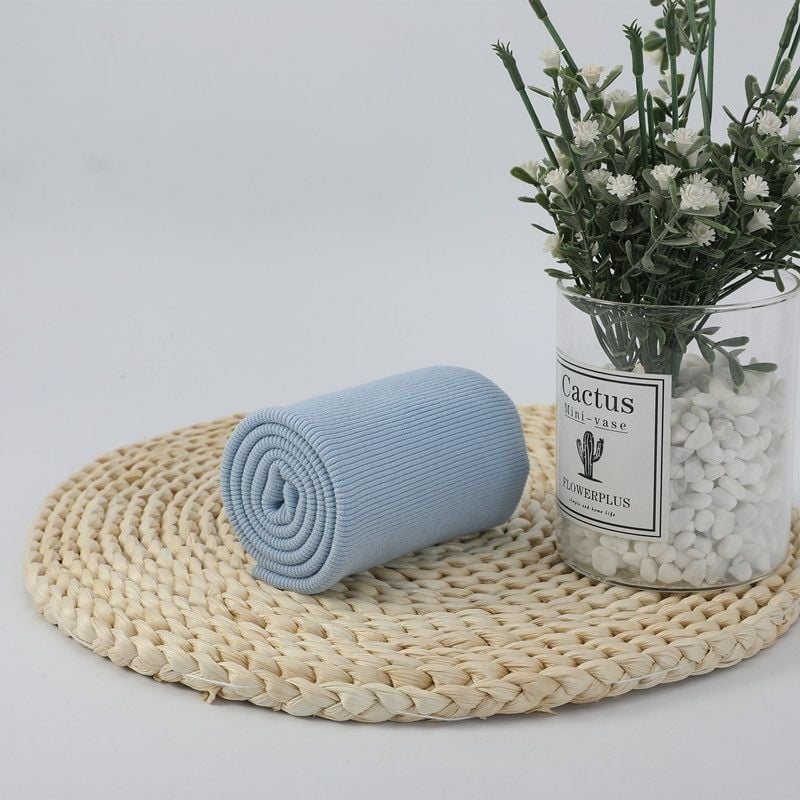 Памучна еластична рибено‑плетена тъкан за суитчър, с ръбове и маншети, шумопоглъщаща пяна