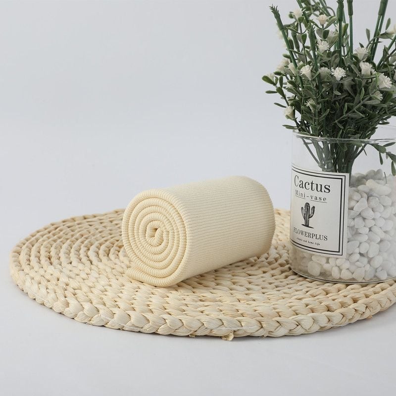 Памучна еластична рибено‑плетена тъкан за суитчър, с ръбове и маншети, шумопоглъщаща пяна