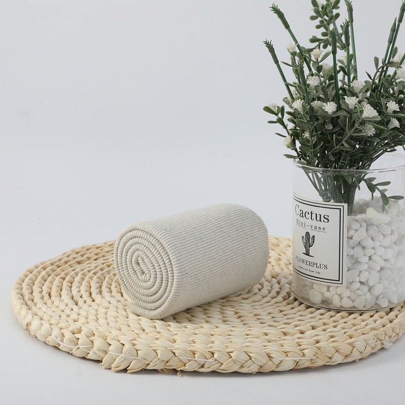 Памучна еластична рибено‑плетена тъкан за суитчър, с ръбове и маншети, шумопоглъщаща пяна